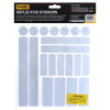 Adhesive Reflective Stickers Assorted Sizes Per Pack 21pc Assorted Colours