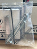 2 x Novas Door Lever Plate Satin Stainless Steel Concealed Cylinder