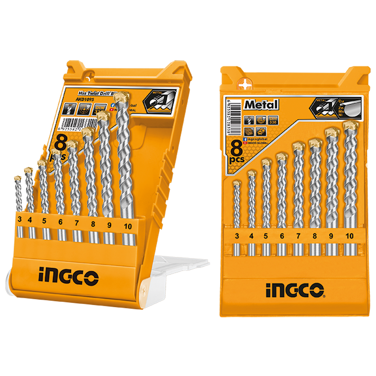Ingco- 8PCS masonry drill bits set