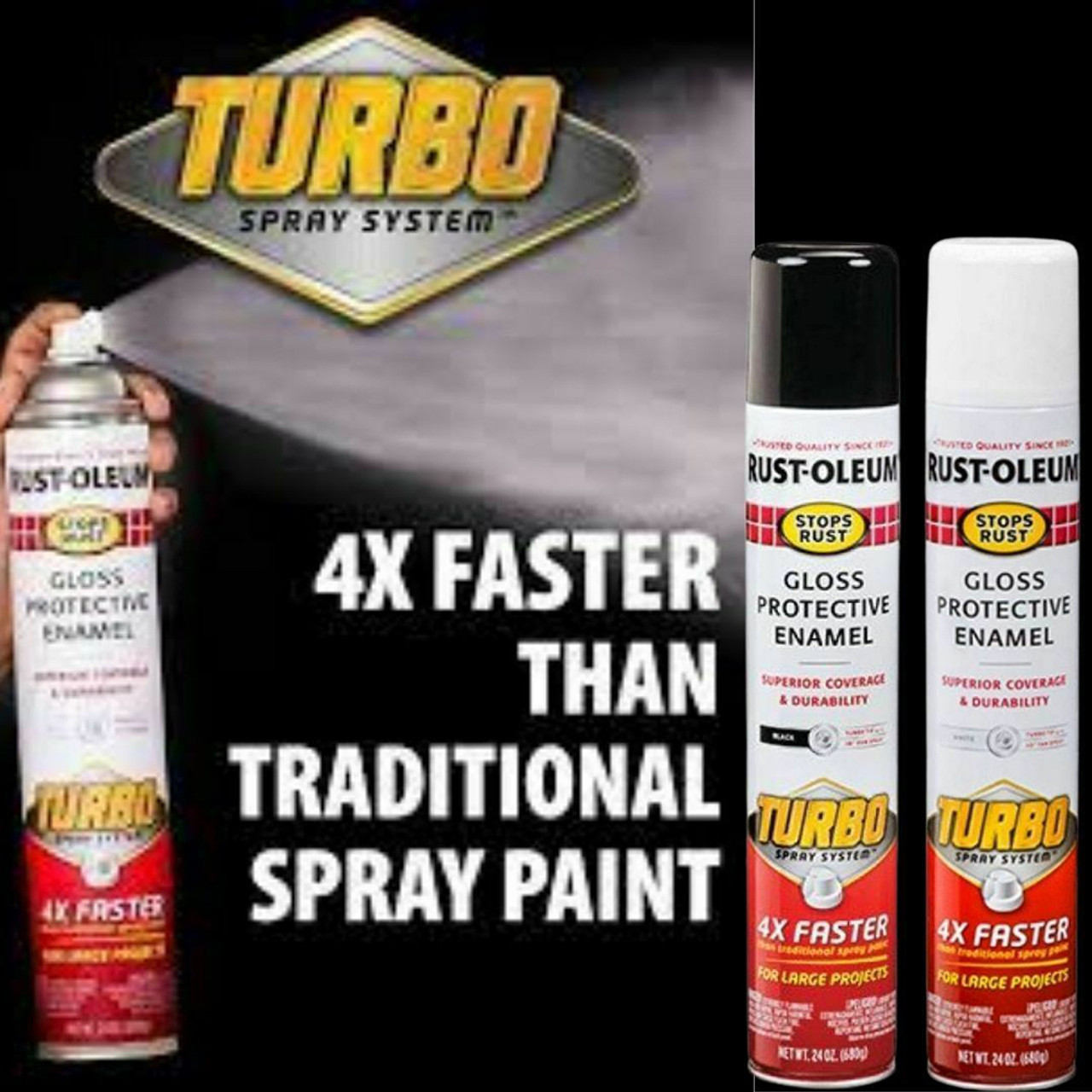 Rust-Oleum 353345 Stops Rust Turbo Spray Paint, 24 oz, Gloss Clear 