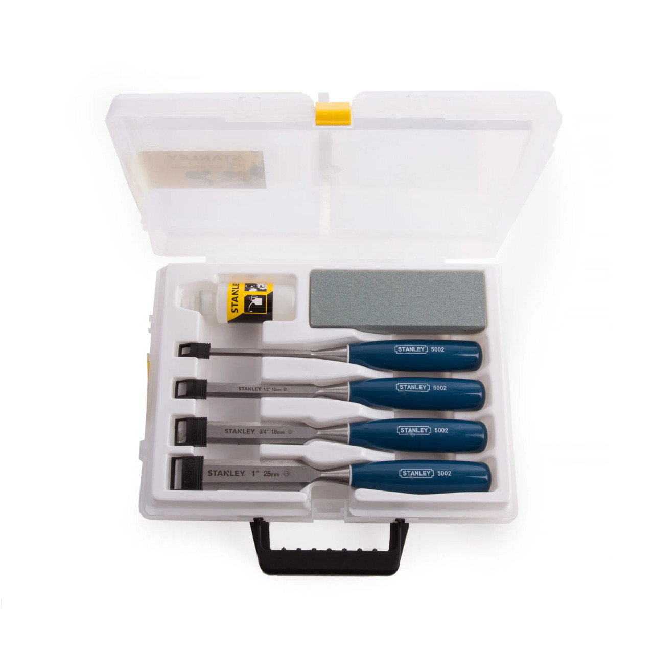 Stanley Chisel Set 5002 Series + Oil & Stone 6 Piece