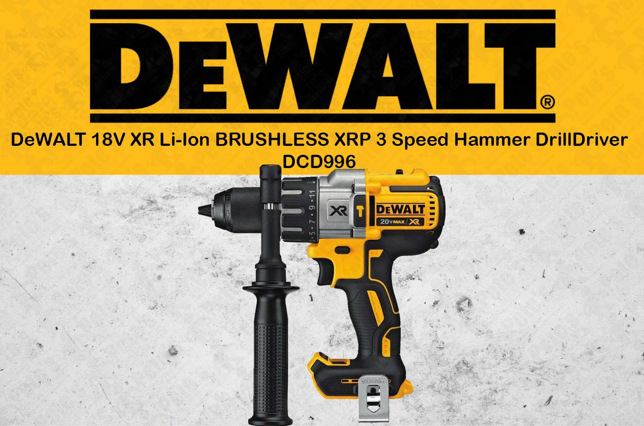 DEWALT DCD996 - 18V XR Li-Ion BRUSHLESS XRP 3 Speed Hammer Drill Driver *Skin Only*