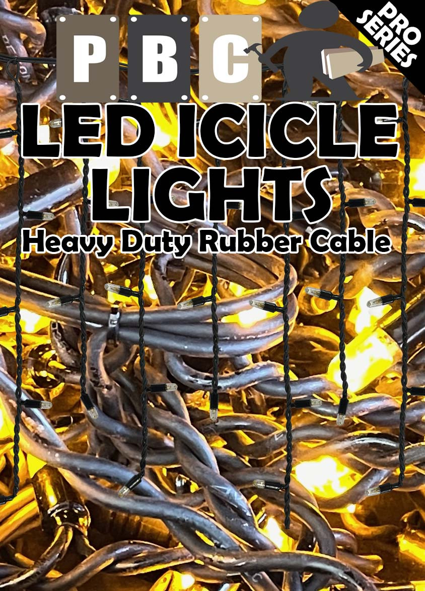 Pro Grade LED Icicle Lights Rubberized 2mtrs x 0.6mtr