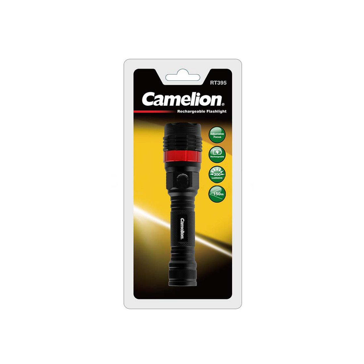CAMELION T6 LED RECHARGEABLE TORCH INC 18650 LI-ION BATTERY