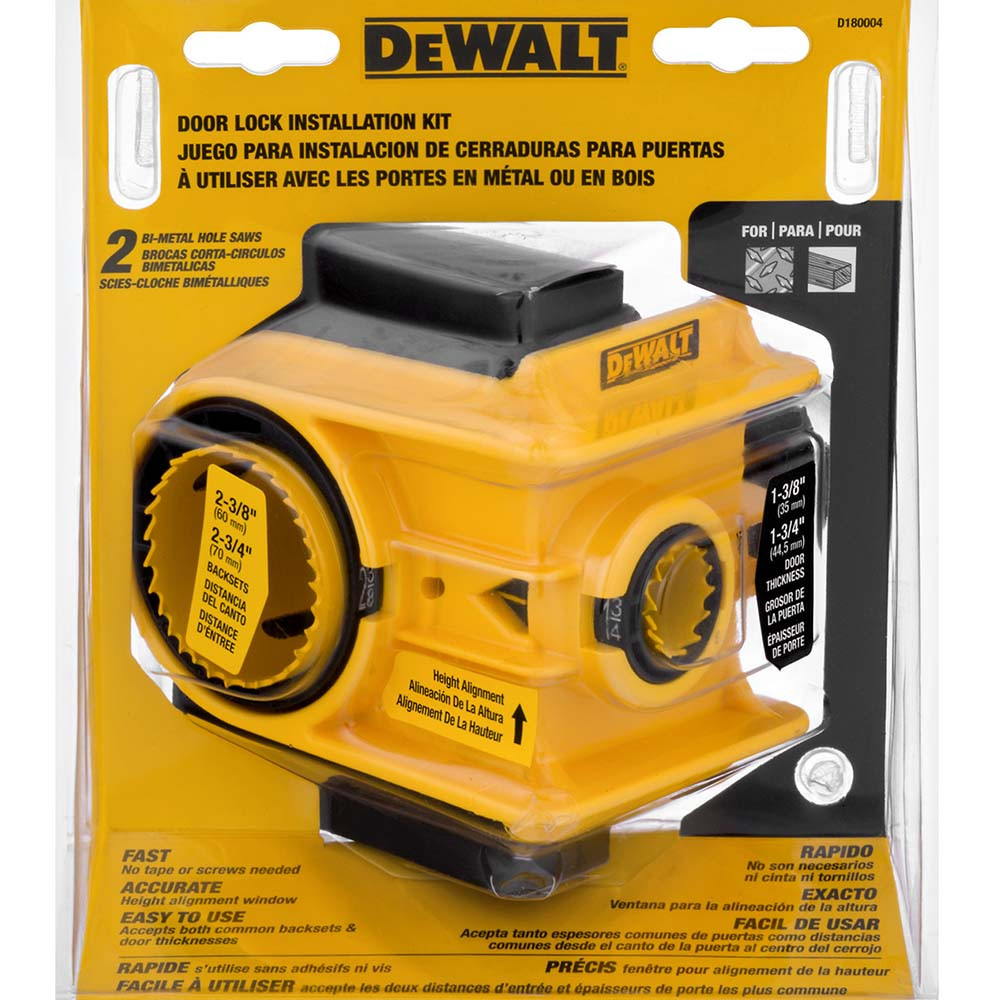 DEWALT Bi-Metal Door Lock Installation 4 Piece Kit