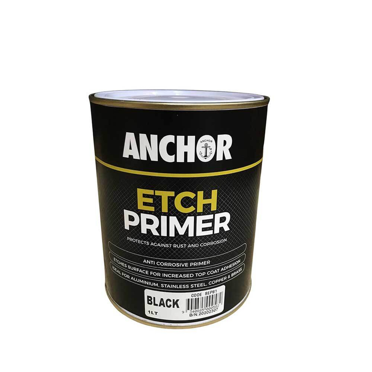 Anchor Etch Primer Paint Black 1ltr Can