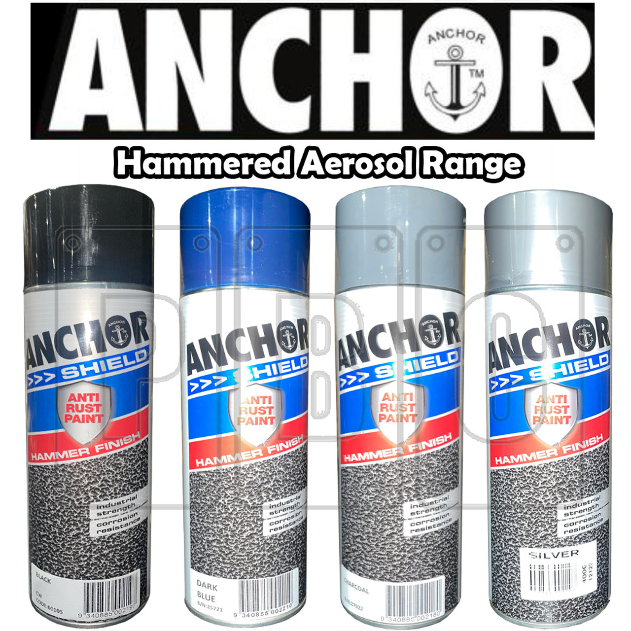 ANCHOR SHIELD HAMMER FINISH *Choose your colour*