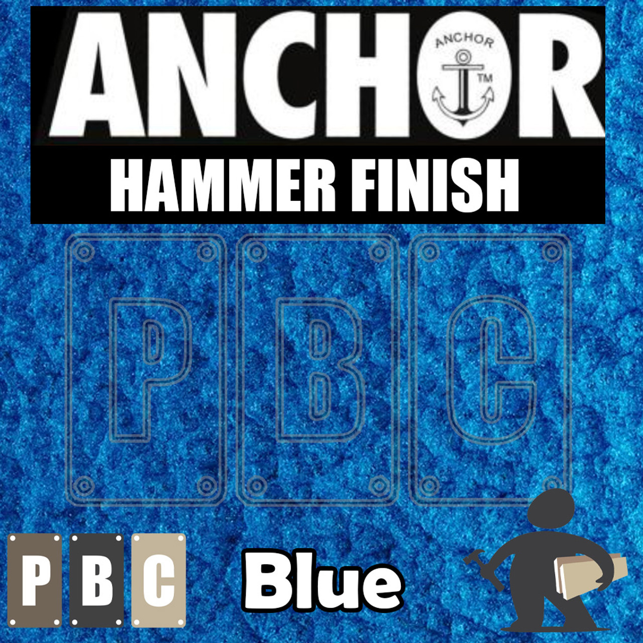 ANCHOR SHIELD HAMMER FINISH *Choose your colour*
