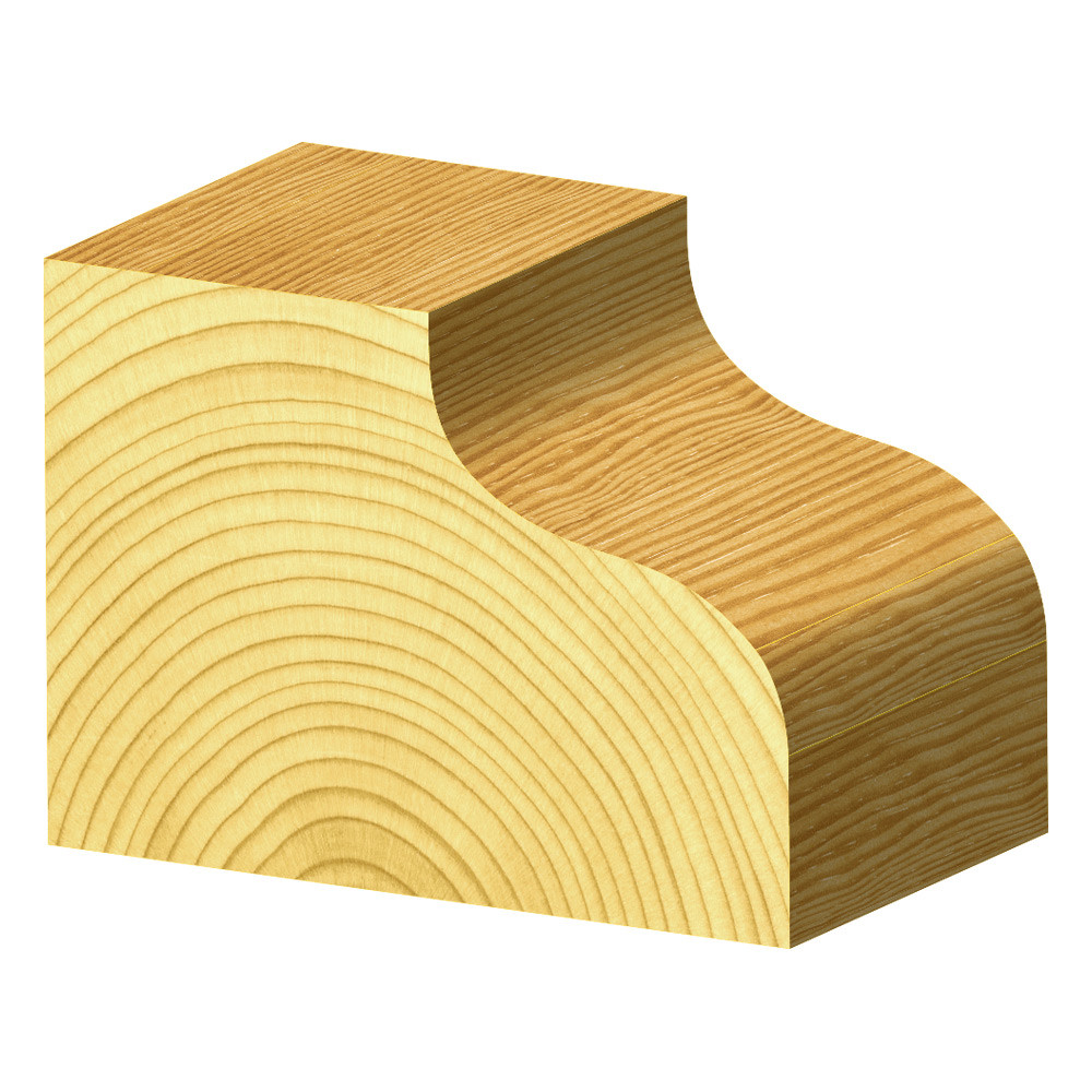 CarbiTool EY-7508-B-OGEE BIT 6.35MM RAD TCT, 1/4 SHK W/BEAR