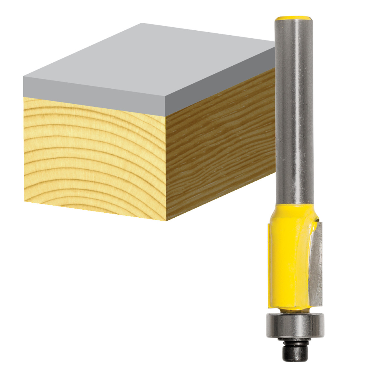 CarbiTool EY-8012-B-1/2-TRIM BIT FLUSH 9.5MM TCT, 1/2 SHK W/BEAR
