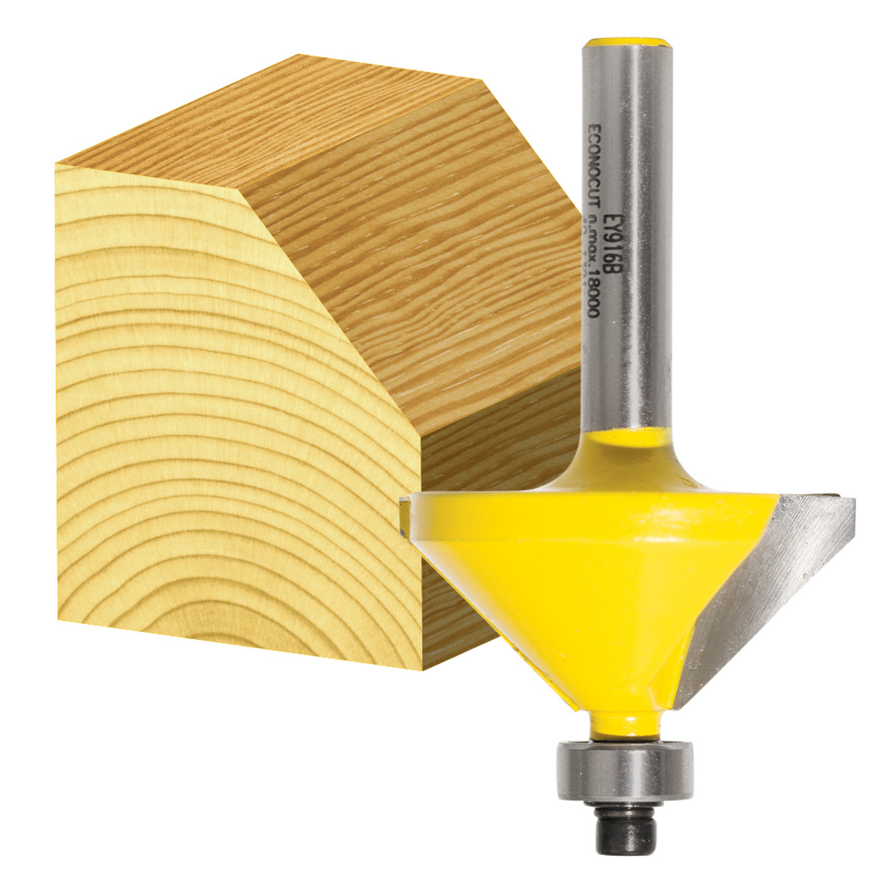 CarbiTool EY-916-B-CHAMFER BIT 32MM X 45 CHMFR TCT, 1/4 SHK W/BEAR