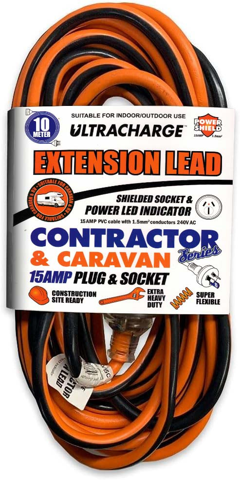 Ultracharge 10mtr Contractor/Caravan 15A Lead