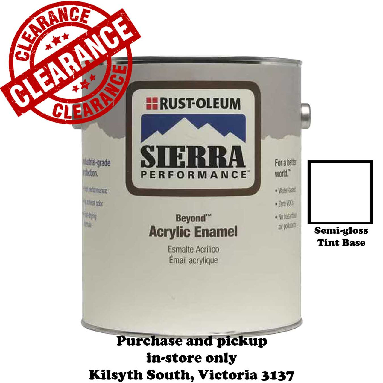 Rustoleum Sierra Beyond Acrylic Enamel - Semi Gloss Tint Base