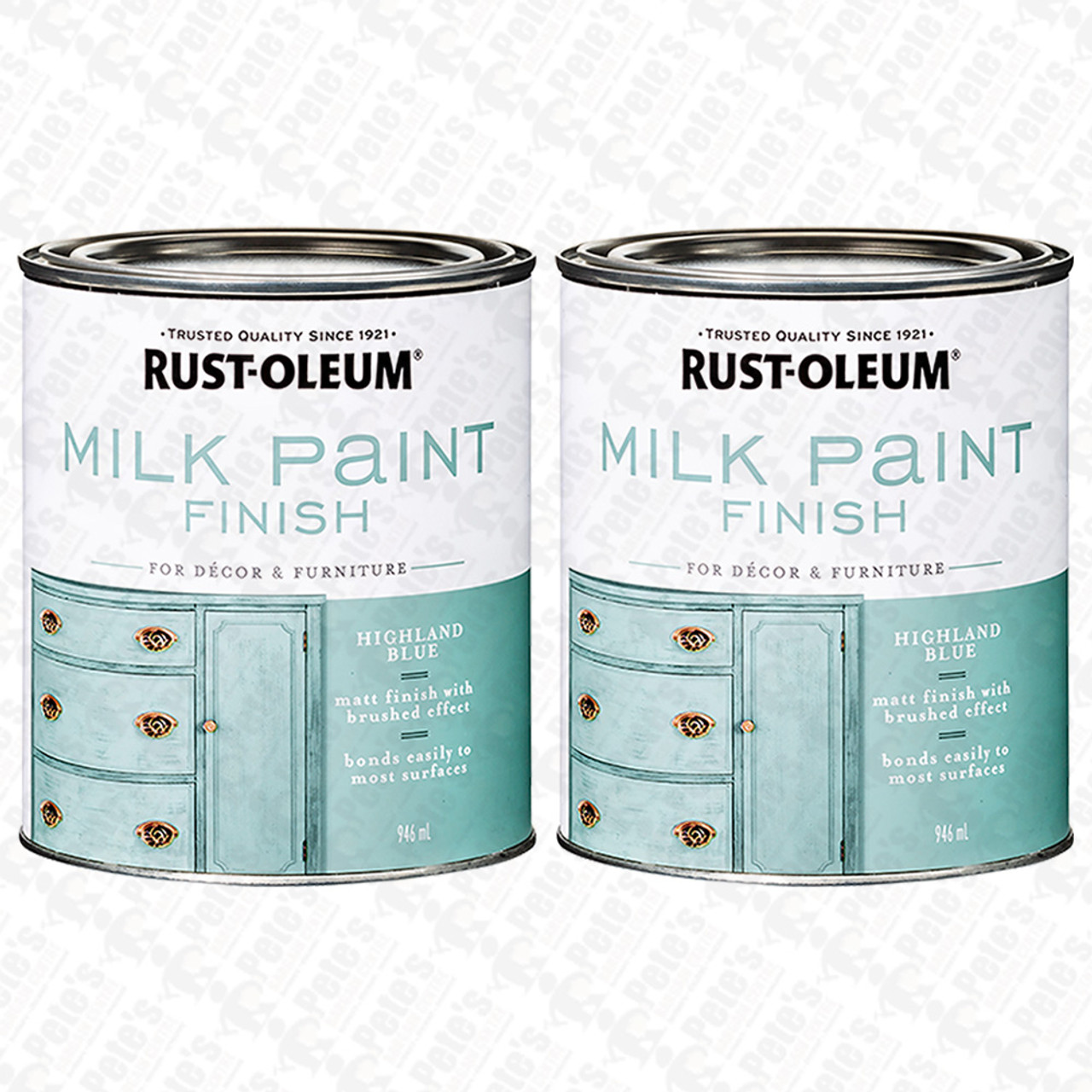 2 pack Rustoleum Milk Paint 946ml - 346260 Highland  Blue - FREE SHIPPING