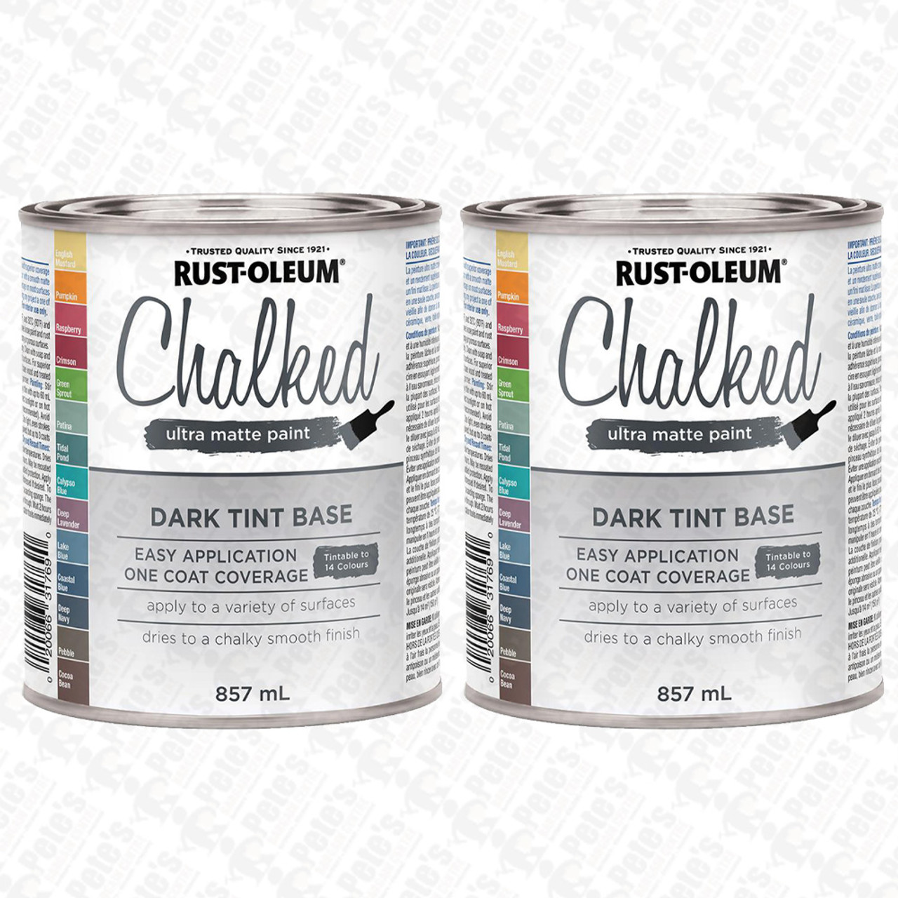 2 pack Rustoleum Chalk Paint 857ml - 305262 Dark Tint - FREE SHIPPING
