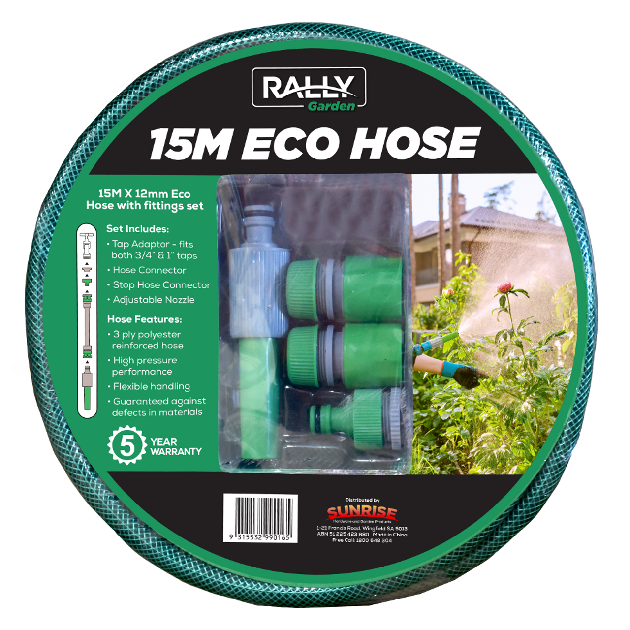 15mtr Eco Garden Hose and Fittings