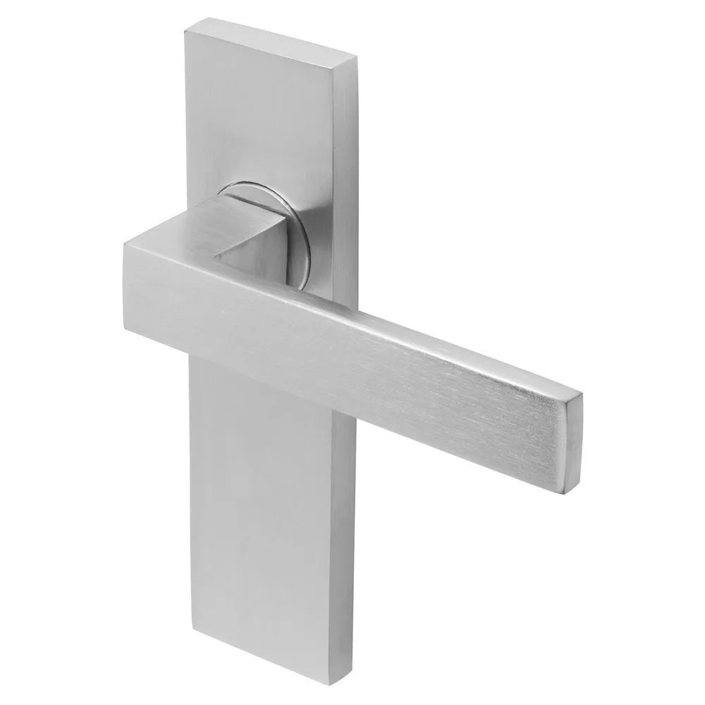 Delta Series Door Lever Plate Satin Chrome or Polished Chrome Passage, Privacy or Entrance