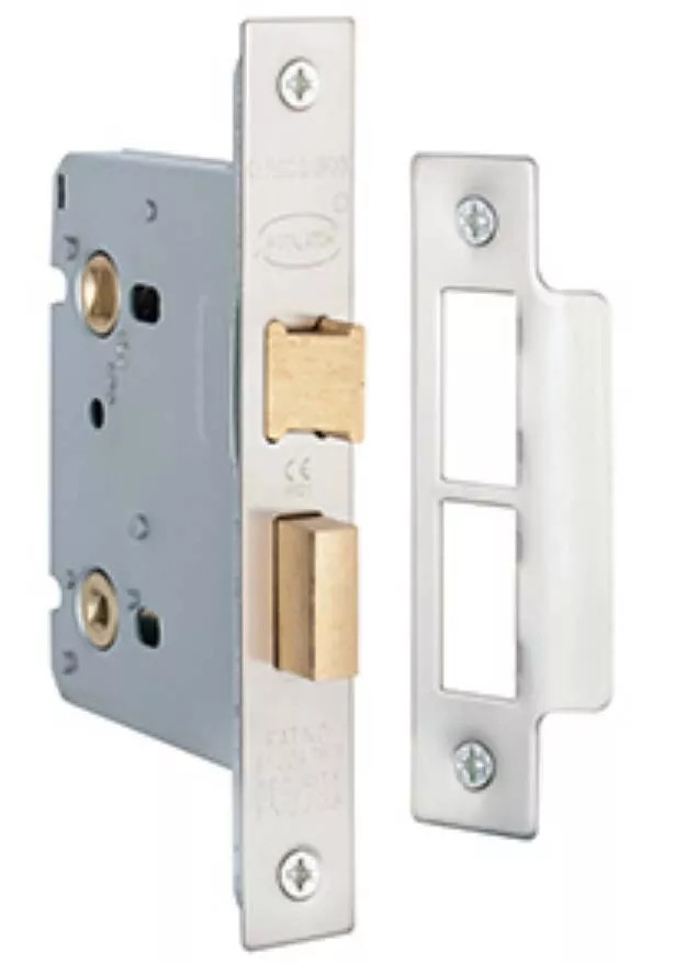 Delta Series Door Lever Plate Satin Chrome or Polished Chrome Passage, Privacy or Entrance