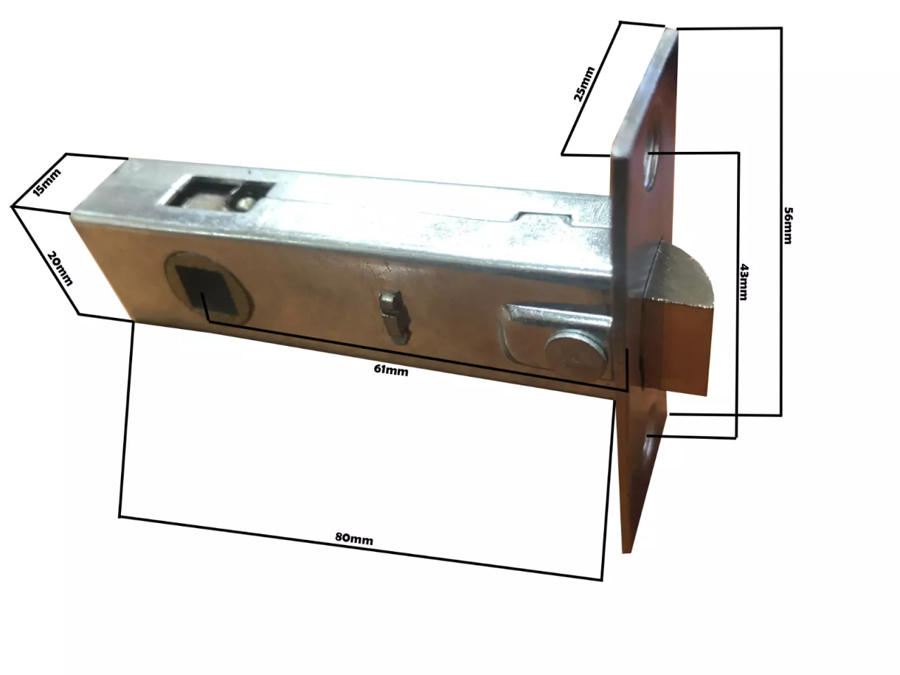 Delta Series Door Lever Plate Satin Chrome or Polished Chrome Passage, Privacy or Entrance