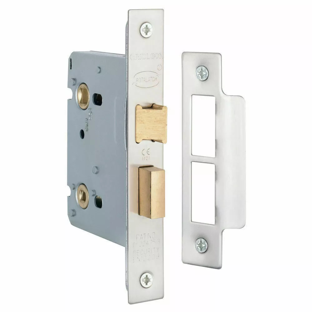 Delta Series Door Lever Plate Satin Chrome or Polished Chrome Passage, Privacy or Entrance