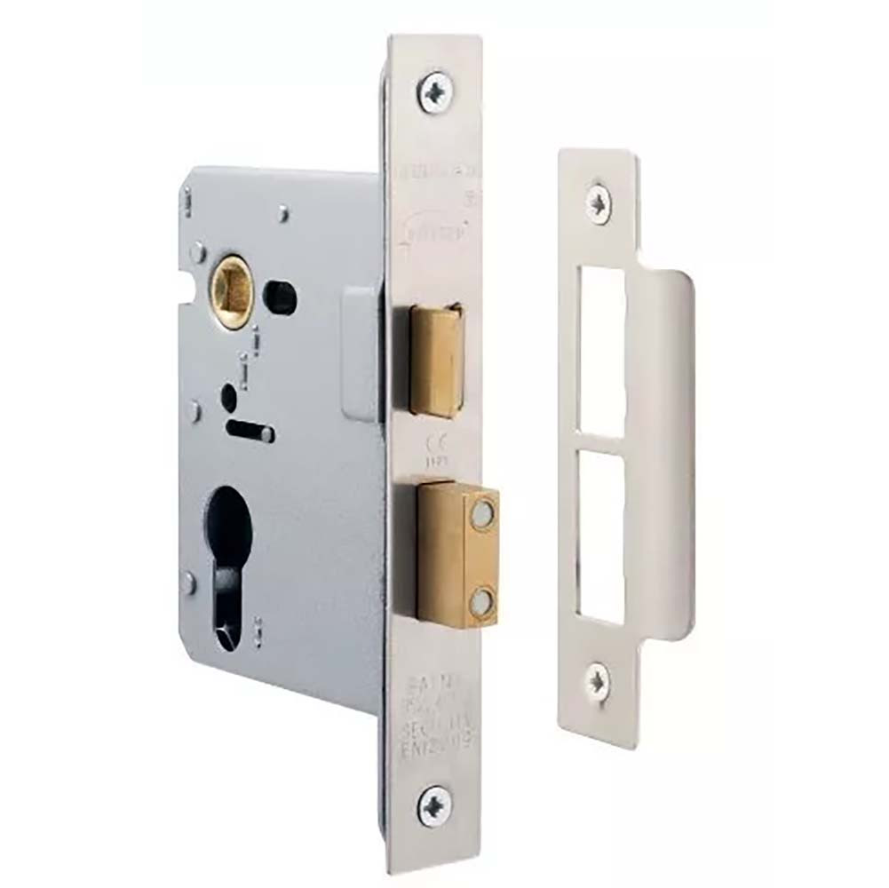 Delta Series Door Lever Plate Satin Chrome or Polished Chrome Passage, Privacy or Entrance