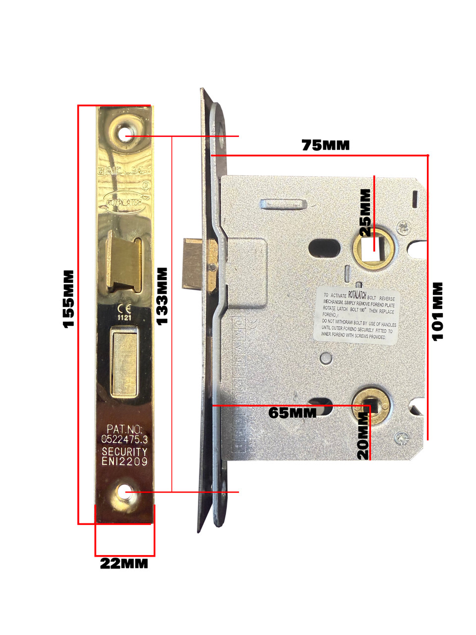 Delta Series Door Lever Plate Satin Chrome or Polished Chrome Passage, Privacy or Entrance