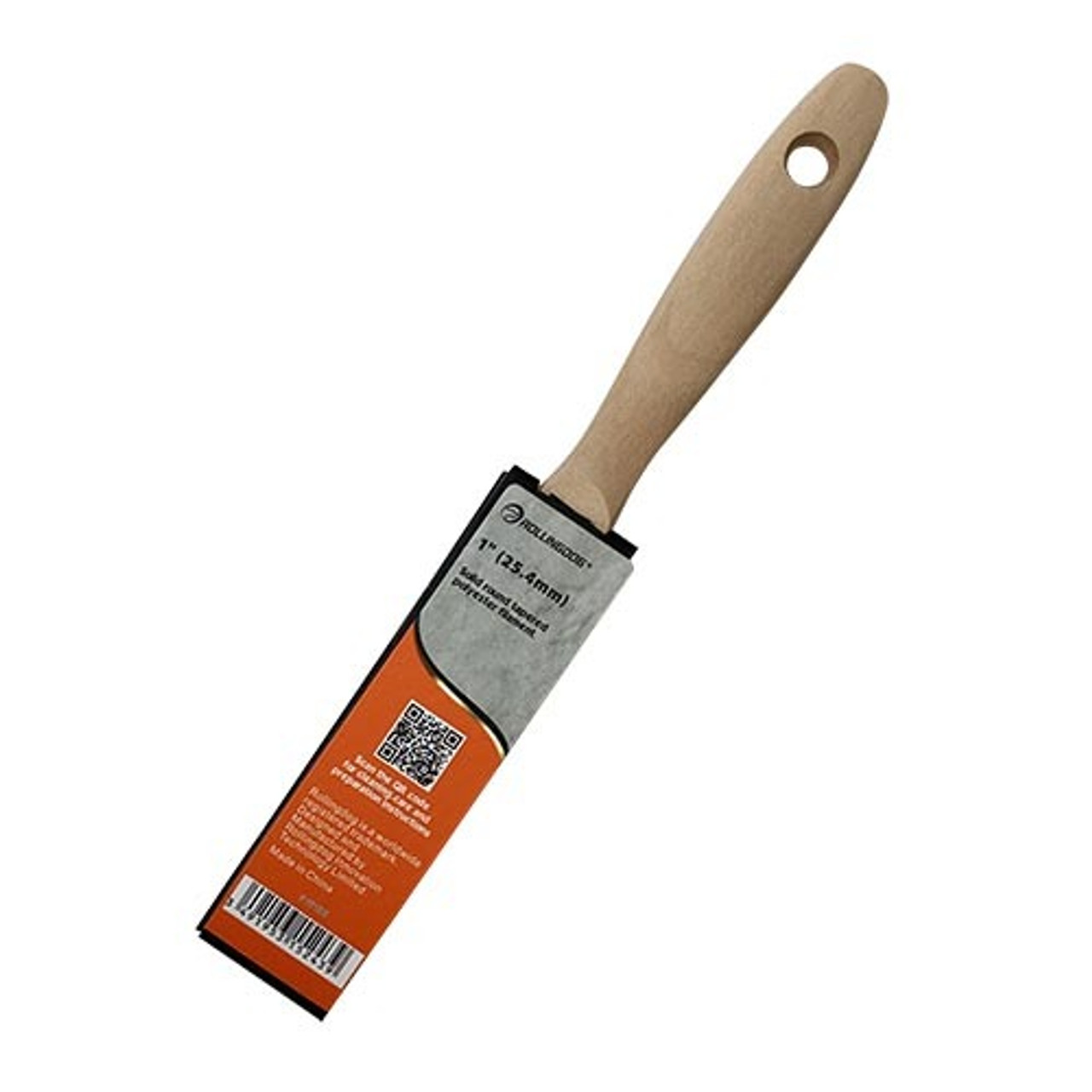 Rollingdog - Paint Brush Synthetic Filament SS Ferrule Maplewood Handle 1 Inch(25mm)