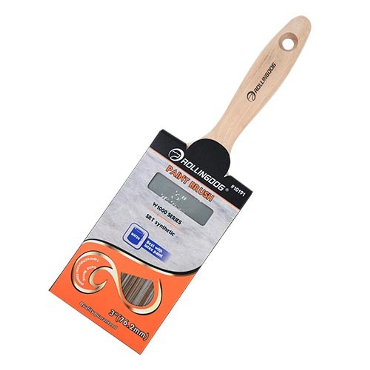Rollingdog - Paint Brush Synthetic Filament SS Ferrule Maplewood Handle 3 Inch(76mm)