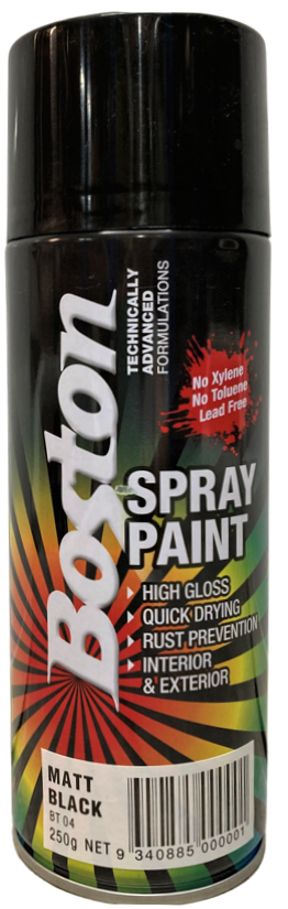 4 x cans Boston Enamel Spray Paint *Choose your colours*