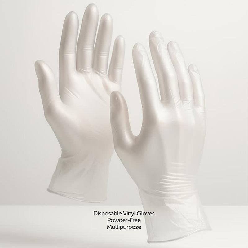 Xtra Kleen - Disposable Gloves Vinyl Clear/White 100pk