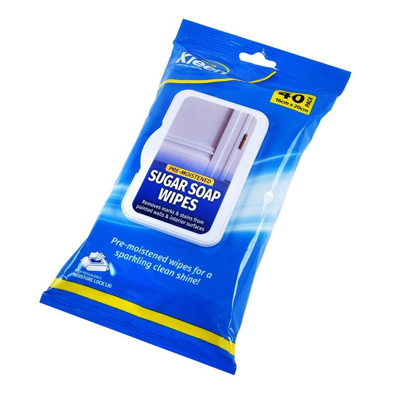 Cleaning Sugar Soap Wet Wipes 40pk - Size: 16cm x 20cm