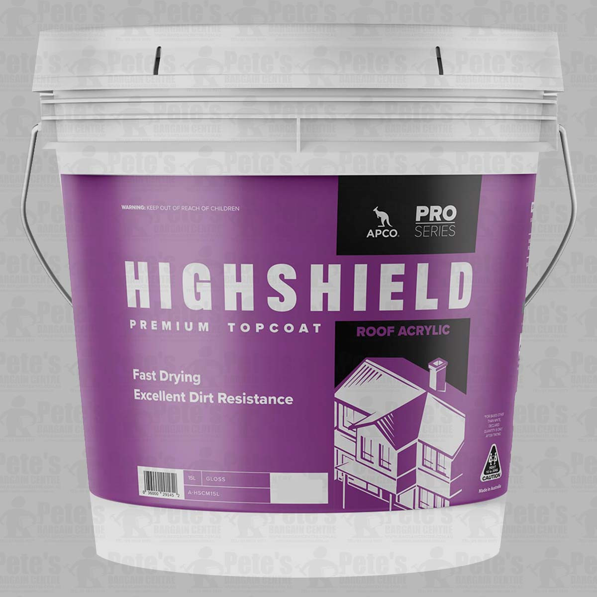 Pro Series Highshield Roof Acrylic 15 Litres