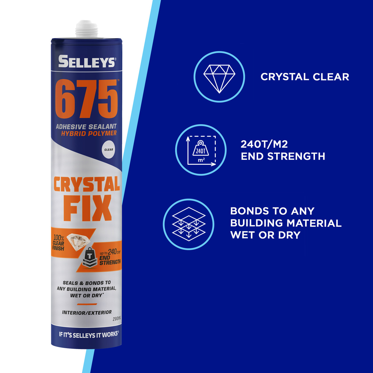 Selleys 675 Crystal Fix Clear 290ml
