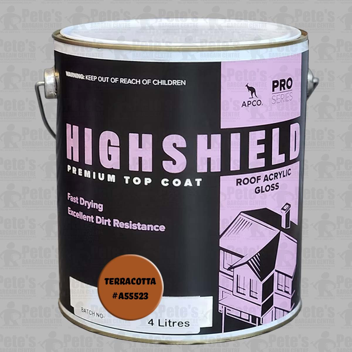 Pro Series Highshield Roof Acrylic 4 Litres