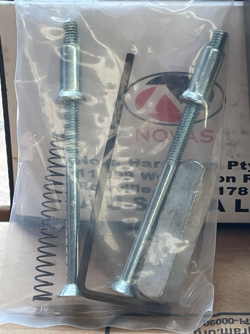 2 x Novas Door Lever Plate Satin Stainless Steel Concealed Plate