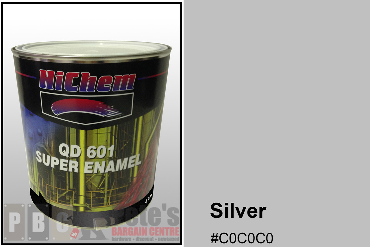 QD601 SUPER ENAMEL - Silver 4 Litre Can *FREE SHIPPING*