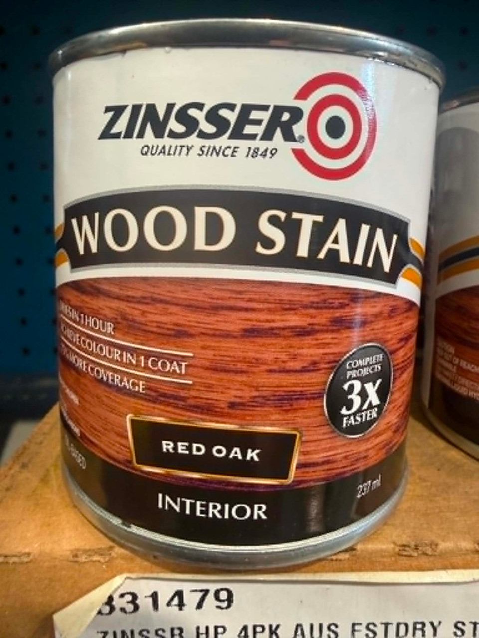 Zinsser Wood Stain/Varnish Red Oak, Int. 237ml cans