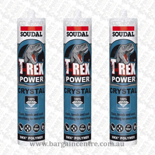 3 x T-Rex Power Crystal Clear SMX Polymer