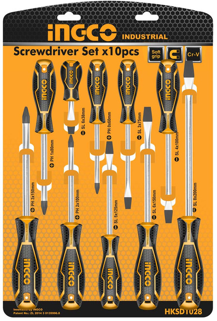 Ingco- 10 Pcs screwdriver set