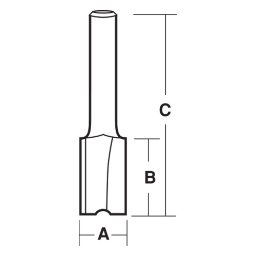 CarbiTool EY-210-M-STRAIGHT BIT 10.0MM TCT, 1/4 SHK