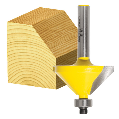 CarbiTool EY-916-B-CHAMFER BIT 32MM X 45 CHMFR TCT, 1/4 SHK W/BEAR