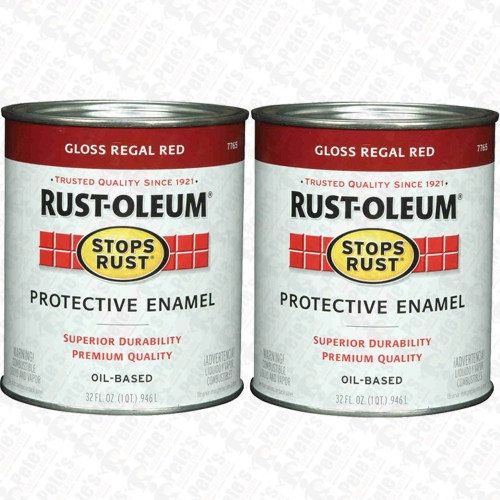 2 pack Rustoleum *Stops Rust* - Gloss Regal Red 946ml - FREE SHIPPING