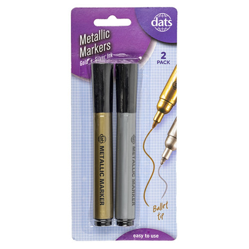 Marker Metallic 2pk Mixed Gold Silver Ink
