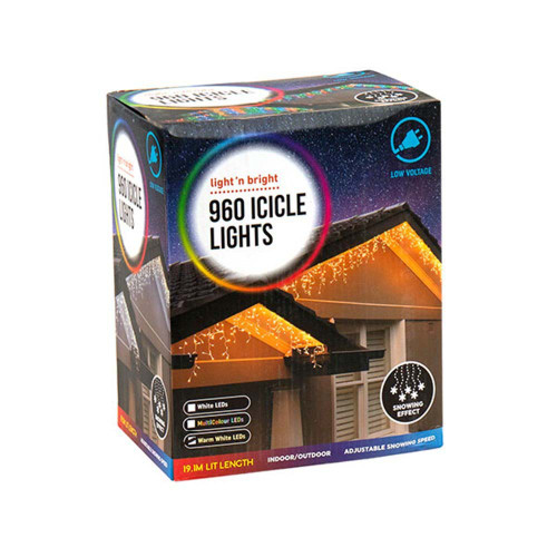 Lights Icicle Multicolour Snowing Function LV Pk960