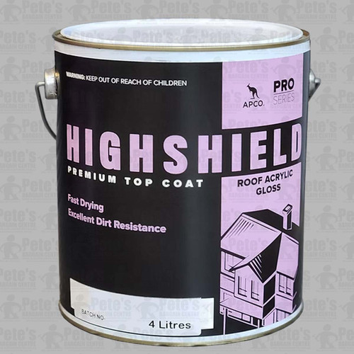 Pro Series Highshield Roof Acrylic 4 Litres