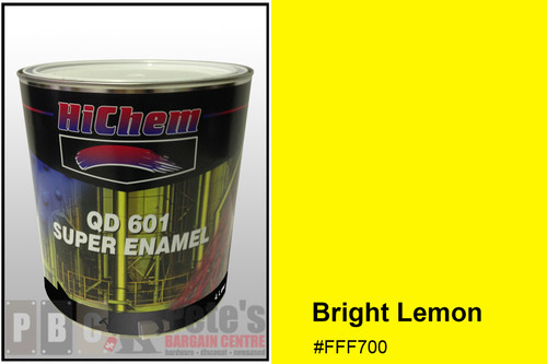 QD601 SUPER ENAMEL - Bright Lemon 4 Litre Can *FREE SHIPPING*