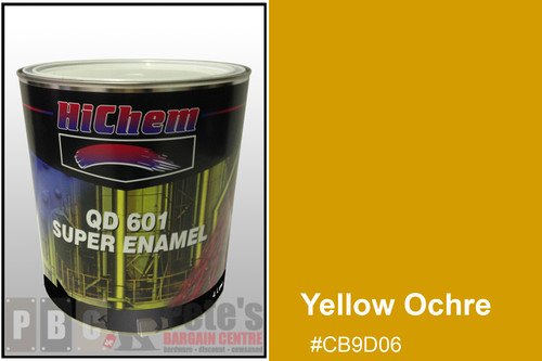 QD601 SUPER ENAMEL - Yellow Ochre 4 Litre Can *FREE SHIPPING*