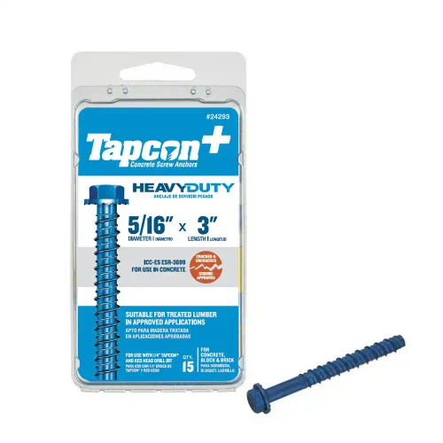 5/16 in. x 3 in. Steel Hex-Washer-Head Indoor/Outdoor Large Diameter Concrete Anchors (15-Piece)