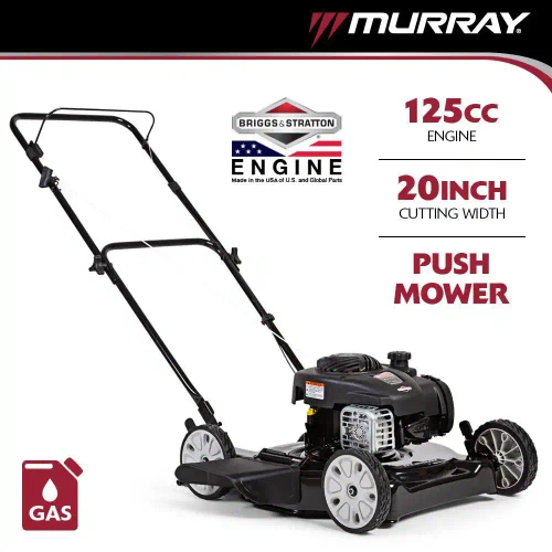 20 in. 125 cc Briggs & Stratton Walk Behind Gas Push Lawn Mower with 4 Wheel Height Adjustment and Prime 'N Pull Start