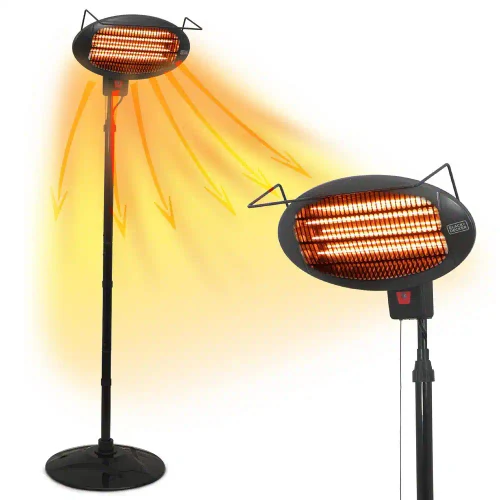 1500-Watt Electric Heater Patio Floor or Wall-Mounted